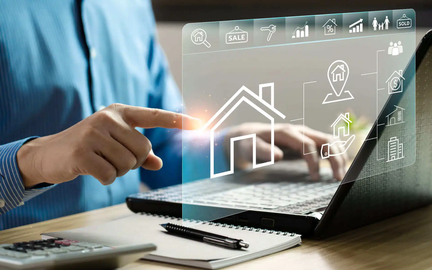 Consulente immobiliare con cliente